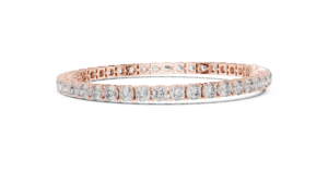 Pulsera de tenis S VIRVADIYA para mujer, oro rosa de 14K con micro pavé de diamantes cultivados en laboratorio - Joyería de lujo para bodas - Product Image 4