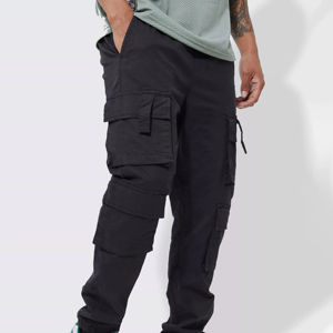 Pantalon de jogging pour homme, style streetwear, matière extensible confortable, taille à cordon de serrage, pour un usage quotidien et le sport - Product Image 1