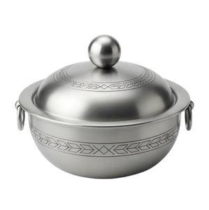 ชุดอาหารสเตอร์ลิง ถ้วยโลหะเคลือบเงินแบบวินเทจ สำหรับใช้ในครัวเรือน - Product Image 3