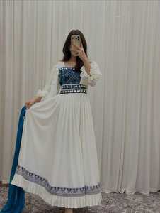 Elegantes Vestidos Casuales Afganos Largos Maxi Étnicos Bordados Ropa Tradicional para Mujer Nueva Colección - Product Image 4