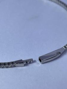 Pulsera de Cadena Tipo Tenis Flexible de Lujo en Oro Blanco de 9K con Diamantes Cultivados en Laboratorio de Corte Brillante y Acabado en Oro Blanco - Product Image 3