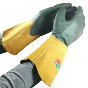 Gants de sécurité pour le jardinage, accessoire de mode pour femmes, imprimé Floral, anti-coupures, roses, en cuir - Product Image 4