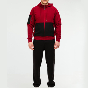 Custom Men Streetwear Zipper Tracksuit 100% Cotton Fleece Breathable Zipper <b>Jacket</b> & Pant Sets OEM ODM - Product Image 4