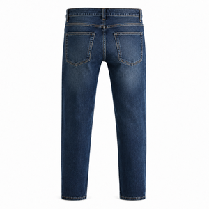 Wholesale Custom <b>Mens</b> Straight Fit Denim Jeans Classic Five Pocket Washed Blue Pants Durable Casual <b>Trousers</b> Manufacturer OEM - Product Image 3