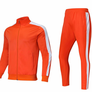 Men Blue Full Sleeve <b>Tracksuit</b> Set Solid Color Breathable Sporty Style With Side Pockets Zipper Closure Regular Fit Autumn Wear - Product Image 4
