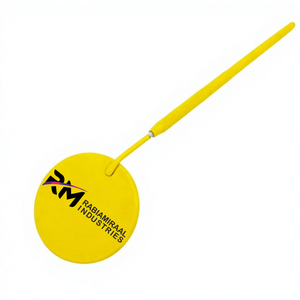 Miroir professionnel pour extension de cils en forme de cercle, miroir d'inspection des cils avec poignée diamantée, couleur jaune avec revêtement en poudre. - Product Image 3