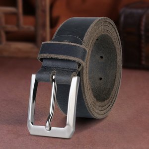 High Quality Genuine Leather Vintage Durable Men's Belt Wholesale Luxury Designer Casual for Jeans LMB-0092B - Product Image 2