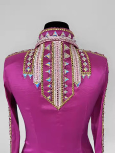Camisa de lujo de mezclilla con pedrería para espectáculos ecuestres del oeste, para mujer, para competición de equitación y carreras de barriles, ecológica - Product Image 4