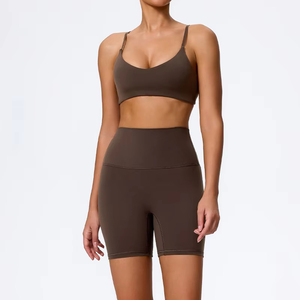 Women's Yoga Suit 2 Piece Set Quick-Drying Breathable Spandex/Nylon Gym & Running Workout Sleeveless <b>Sports</b> <b>Shirt</b> Elastic Waist - Product Image 1