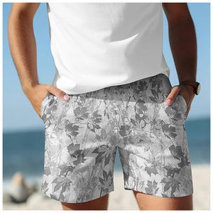 Pantalones Cortos de Lona para Hombre, Estilo Retro Veraniego, Camuflaje Boscoso, Resistentes al Viento, con Logotipo y Color Personalizados, Cintura Media Elástica con Cordón Ajustable - Product Image 3