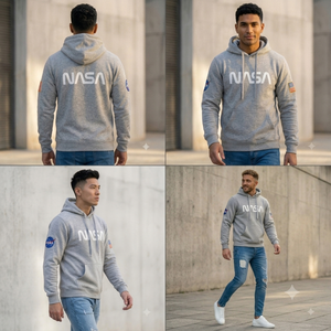 Sweat à capuche personnalisé avec logo, gris, en coton French Terry, décontracté, avec poche kangourou, patch drapeau, doublure thermique, 370g, vêtements d'hiver pour homme - Product Image 5