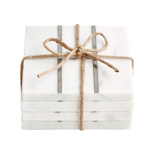 Posavasos de Mármol con Incrustaciones Metálicas del Alfabeto, Nuevo Diseño, Posavasos Redondos Personalizados, Fáciles de Limpiar, Juego de Posavasos de Mármol - Product Image 1
