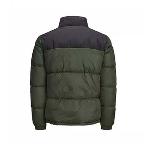 <b>Men's</b> Casual Winter Puffer <b>Jacket</b> Stand-Up Collar Zipper Closure Front Logo Breathable Eco-Friendly High Quality Customized - Product Image 4