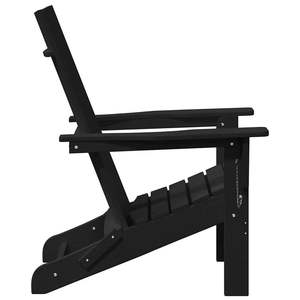 Meubles de jardin noirs en 2 pièces, chaises en plastique 74,5 x 80,5 x 90 cm - Product Image 6