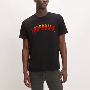 Custom Logo Oversized 100% Cotton Knitted Eco-Friendly Breathable T-<b>shirt</b> <b>Men</b> Loose Fit Custom Printed Hip Hop Custom Color Plus - Product Image 1