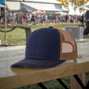 Casquette de baseball en maille 5 panneaux style 112 avec corde, impression et broderie, tableau blanc, protection solaire extérieure - Product Image 1