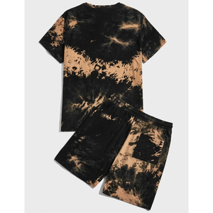 Conjuntos de verano para hombre, lavados con efecto stone washed, camiseta personalizada de la mejor calidad con pantalones cortos, 100% algodón, conjunto de verano de alta calidad. - Product Image 2