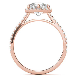 แหวนทองคำขาวแท้ 14k/18k ประดับเพชรทรงกลมเจียระไนแบบเหลี่ยมหกเหลี่ยม สำหรับผู้หญิงและเด็กผู้หญิง - Product Image 2