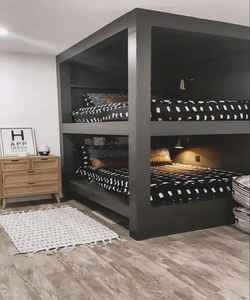 Lit superposé moderne de style campagne française pour enfants, luxe, haute qualité, en bois de manguier et de teck, fixation au sol, pour hôtel/auberge et usage enfant/adulte - Product Image 2