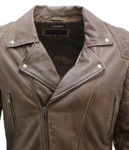 Blouson de motard en cuir de haute qualité pour homme, vêtement d'extérieur premium pour la moto, service d'échantillons OEM ODM disponible directement - Product Image 6