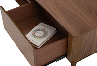 Mueble de TV Moderno con Chapa de Nogal, Patas de Madera Maciza de Malasia, 1.8M, Montado en la Pared, Multifuncional, Duradero, para Dormitorio o Apartamento