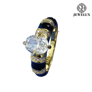 แหวนค็อกเทลเงินแท้ 925 ชุบโรเดียม คุณภาพพรีเมียม Jewelux ประดับเพชรทรงกลมเจียระไนแบบบริลเลียนท์ เหมาะสำหรับงานหมั้นและวันครบรอบ ได้รับการรับรองจาก IGI - Product Image 2