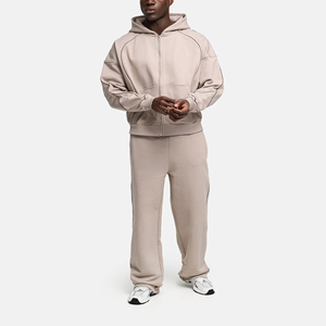 Sudadera con capucha y cremallera para hombre, con forro en contraste, de algodón grueso, estilo casual y urbano, de alta calidad. - Product Image 6