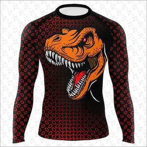 Custom Printed Compression Shirt Long Sleeve Surf Sports rash guards Custom Logo Polyester Sublimation Rash Guard for Men's - Product Image 6