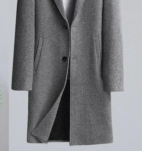 Manteau long pour homme en mélange de laine premium, chaud et élégant pour l'hiver, vêtement d'extérieur formel, vente en gros, fabricant - Product Image 3
