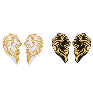 Poignée de porte principale en aluminium, design tête de lion, paire, noir mat, or, or blanc, motif animal sculpté, quincaillerie d'entrée - Product Image 6