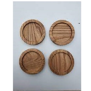 Factory <b>Cup</b> <b>Mat</b> Bulk Natural Wooden walnut Coasters with Laser Engraving Logo Wood Coasters Walnut Bamboo Customization Logo - Product Image 1