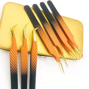 Pince à cils en fibre avec logo personnalisé, pince à cils Nano Grip 45 pour extension de cils, pince à cils avec logo personnalisé - Product Image 5