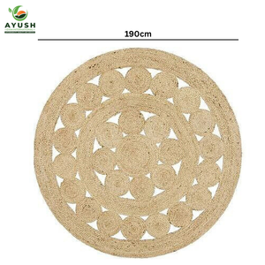 Alfombras de Entrada de 190 cm Totalmente Naturales, Hechas de Algodón Trenzado y Yute, Aptas para Mascotas, Antideslizantes, Ecológicas, Personalizables para la Puerta Principal - Product Image 6