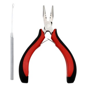 Kit d'outils pour extensions de cheveux, pince à trois trous pour ouvrir et enlever les extensions de cheveux à micro-anneaux, outil professionnel de salon - Product Image 3