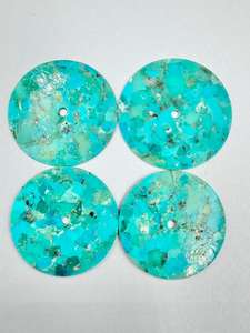 Cadran de montre en pierre turquoise, cadran de montre automatique, 28,50 mm, épaisseur 1 mm, disque rond en pierre précieuse - Product Image 2