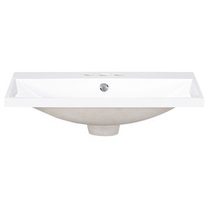 Encimera de Baño Blanca de 24 Pulgadas con 3 Orificios para Grifo, Compatible con Grifos de 4 Pulgadas, Solo Encimera, Producto de Alta Demanda para Lavabos de Baño - Product Image 4