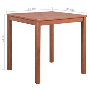 Table de jardin en bois d'acacia massif 31,5'' x 31,5'' x 29,1'' Table d'extérieur marron - Product Image 4