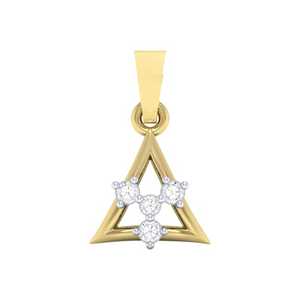Colgante Triangular de Plata 925 con Diamante Cultivado en Laboratorio, Joyería Fina Geométrica Elegante, Regalos de Lujo Personalizados para Novias, Diseño de Joyería al por Mayor - Product Image 2