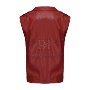 Gilet en cuir de qualité supérieure 100% cuir, prix raisonnable, respirant, vêtements pour hommes, gilet en cuir en vente en ligne - Product Image 3
