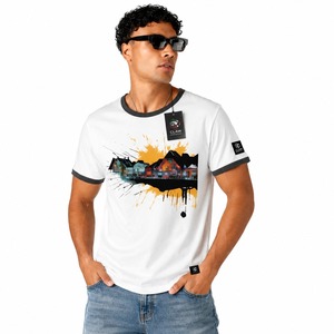 เสื้อยืดโอเวอร์ไซส์ทรงหลวม คอริบ แขนยาว ผ้าฝ้าย 100% หนัก 240 GSM สำหรับผู้ชาย ไซส์พลัส ระบายอากาศได้ดี สไตล์สตรีทแวร์ สีพื้น - Product Image 1