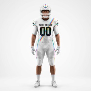 Uniformes de football junior personnalisés avec graphiques d'équipe, coupe athlétique en maille extensible, commandes en gros - Product Image 1