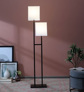 Luxury white fabric shade novelty floor lamp with metal base OEM ODM <b>low</b> MOQ factory price wholesale bulk supply - Product Image 3