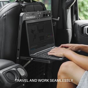 Organizador de coche innovador Tacmolle de doble bandeja, panel MOLLE rígido, bandejas plegables para una comodidad versátil en movimiento. - Product Image 1