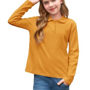 Camisetas Polo Personalizadas para Niñas, Manga Larga, Cuello Camisero, Uniformes Escolares Casuales - Product Image 4