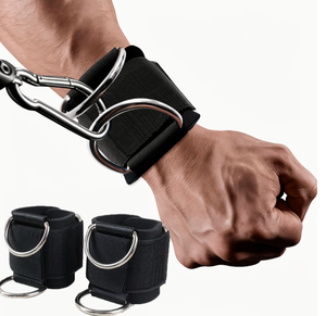 Correas de Muñeca de Neopreno con Anillo en D, Ajustables, Soporte de Entrenamiento para Gimnasio y Ejercicios, Correas de Muñeca Profesionales de Neopreno con Anillo en D - Product Image 3