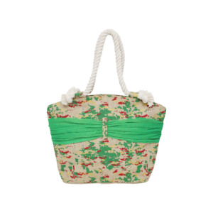 Durable PP Laminated Jute Beach <b>Bag</b> with Multicolor Twisted Rope Handle Fashionable Sarong for Sea Beach Lovers Promotional Item - Product Image 2