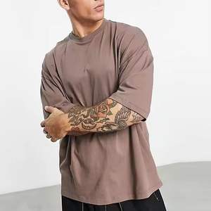 เสื้อยืดเปล่าผ้าฝ้าย 100% พิมพ์โลโก้ตามสั่ง OEM สำหรับผู้ชาย ระบายอากาศได้ดี ทรงโอเวอร์ไซส์ ผลิตโดยบริษัทเบนโปร จาก BY HI - Product Image 1