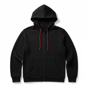 Sweat-shirt à capuche zippé pour homme, 100% polyester polaire, logo personnalisé, fournisseur en gros - Product Image 2
