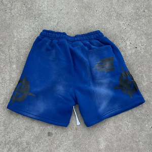 2025 ropa logotipo personalizado gimnasio pantalones cortos para correr 3D espuma impresión cordón Vintage ácido lavado Puff estampado pantalones cortos para hombres - Product Image 6