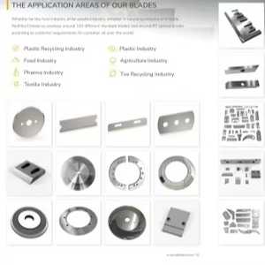 Lame de granulateur de précision en acier D2, couteau de rotor et de stator pour le recyclage de films PE PP et les broyeurs de plastique dur - Product Image 5